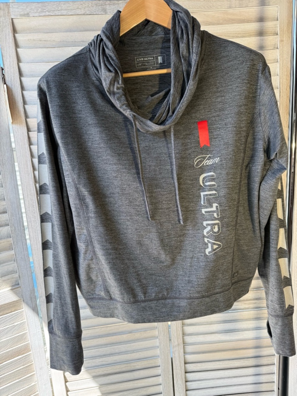 Michelob ULTRA Blue/Grey Cowl Neck Pullover Hoodie Team Ultra Med EUC
